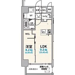 GranVia浄心フリーレント他キャンペーン中 7階1SLDKの間取り