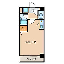 アクセス砂津ビル ワンルームの間取図画像