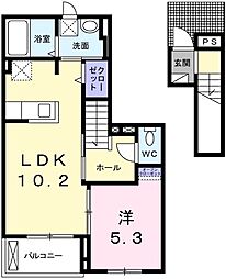 コスモビレッジ 1LDKの間取図画像