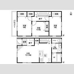 リーブルファイン六貫山 3LDKの間取図画像