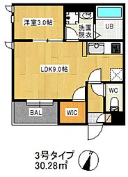 REGALESTHAKATA 1LDKの間取図画像