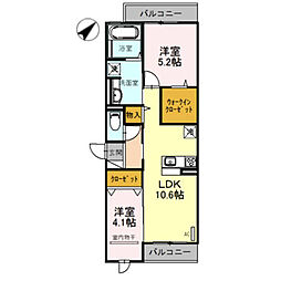 間取図画像 2LDK