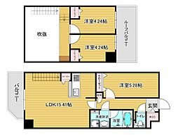 リファレンスリバービュー室見 3LDKの間取図画像
