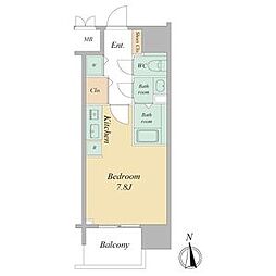 BPRレジデンス本町東 ワンルームの間取図画像