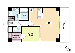KDXレジデンス天神東2 1LDKの間取図画像