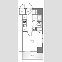 エステムプラザ川崎 1Kの間取図画像