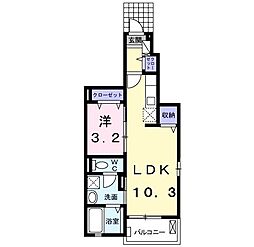 マーベラス 1LDKの間取図画像