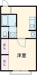 フジビル 1Kの間取図画像