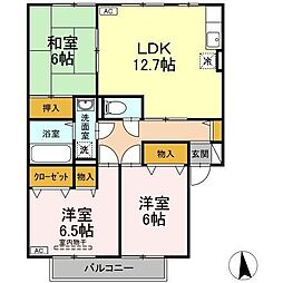 ひまわりB 3LDKの間取図画像