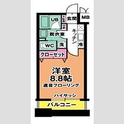 リビングステージ木町通 1Kの間取図画像