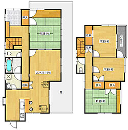 瀬戸ハイム4丁目2-4貸家 1階4LDKの間取り