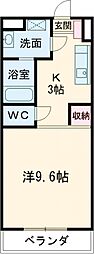 セントリバーヒルズひばりが丘2 1Kの間取図画像
