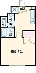 トウイナーズマンション 1Kの間取図画像