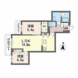 ＷｉｔｈＰｌｕｓ上熊本駅前 A0307 3階2LDKの間取り