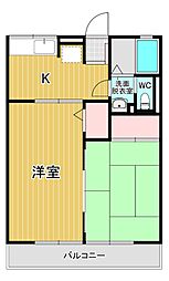 オリーブハウス 2Kの間取図画像
