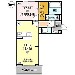 D’s Gallery 3階1LDKの間取り