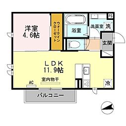 ミロワール 1LDKの間取図画像