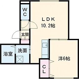 CLAN MOANA(クランモアナ) 1LDKの間取図画像