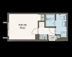 Ａｇｒａｎｄｅ一橋学園（エイグラン一橋学園） 2階1Kの間取り