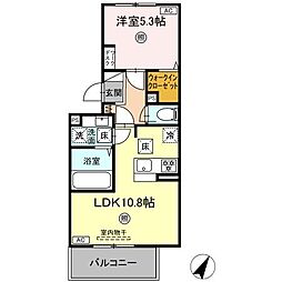 パルフェリーチェ 1LDKの間取図画像