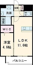 LIBTH菊陽227 10階1LDKの間取り