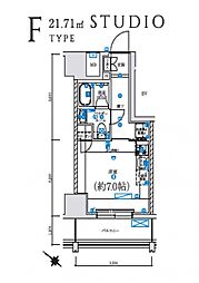 LEXE 横濱関内 11階ワンルームの間取り