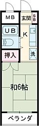 サンライフ伊川谷 ワンルームの間取図画像
