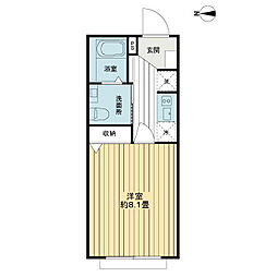 タスキsmart神楽坂 1Kの間取図画像