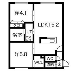 間取図画像 2LDK