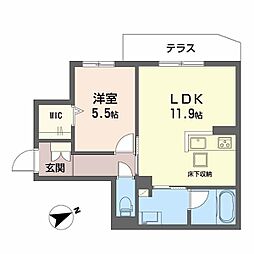 Ａｄｏｎｉｓ長束 101 1階1LDKの間取り