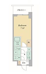 Osaka Metro谷町線 天満橋駅 徒歩1分の賃貸マンション 4階1Kの間取り