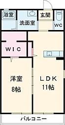 ハイムエレック 1階1LDKの間取り