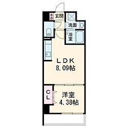 Osaka Metro谷町線 野江内代駅 徒歩8分の賃貸マンション 1階1LDKの間取り