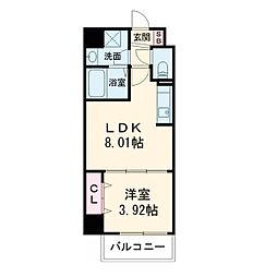 Osaka Metro谷町線 野江内代駅 徒歩8分の賃貸マンション 4階1LDKの間取り