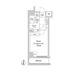 TRACK両国 10階1Kの間取り