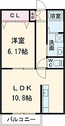 KARIN8 1階1LDKの間取り