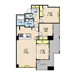 I.PROUD神水 3階3LDKの間取り