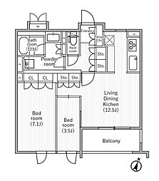 nido SAKURAGAOKA 2階2LDKの間取り