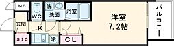 Osaka Metro中央線 長田駅 徒歩7分の賃貸マンション 12階1Kの間取り