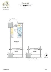 TOMORE品川中延 11階ワンルームの間取り