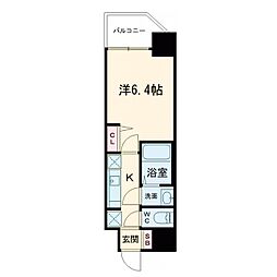 Alivis都島北通 4階1Kの間取り