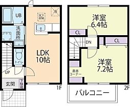 Villa　Sieger(ヴィラ　ジーガー)　Ｃ 1階2LDKの間取り