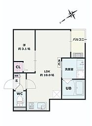 Jack mizohataI 3階1LDKの間取り