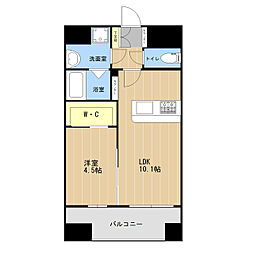 LIBTH九品寺II 7階1LDKの間取り