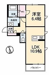 ブルーリーフ 1LDKの間取図画像