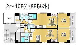 Freesia梅島 801 8階1LDKの間取り