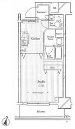 フィットエル仙台一番町 10階1Kの間取り