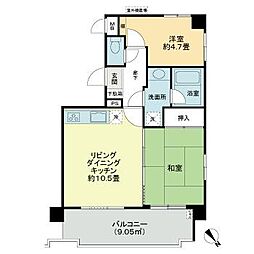 JR越後線 青山駅 徒歩10分の賃貸マンション 1階2LDKの間取り