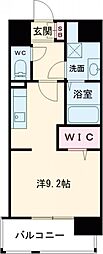 LIBTH新水前寺 9階ワンルームの間取り
