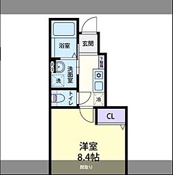 Grande Faith(グランフェイス) 大津 1階1Kの間取り